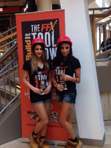 Promotional Models with FFX Tool promoting the FFX Tool Show on 1516 Feb 2014 02