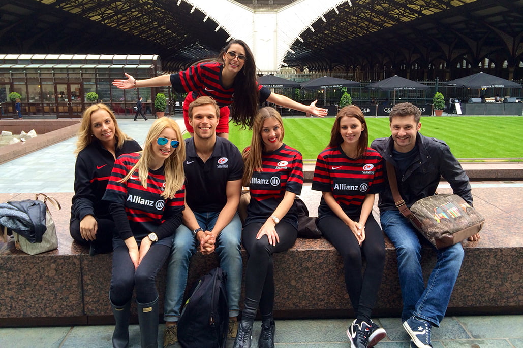Promotional Models with Saracens at their Rugby Promo in London on 7th May 2014 01