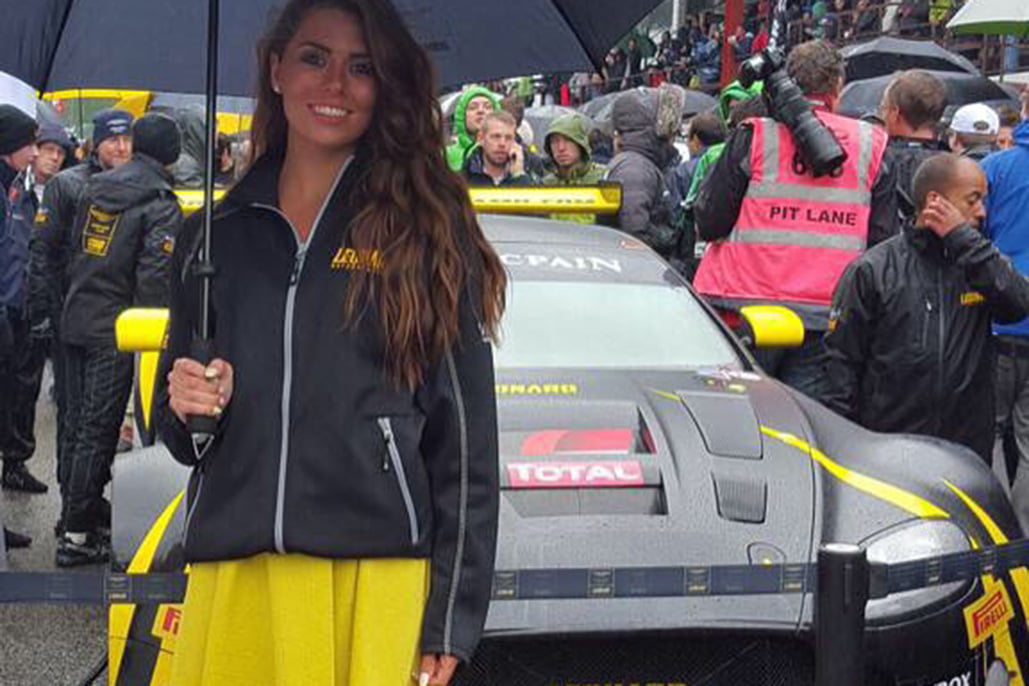 Grid Girl with Aston Martin Leonard Motorsport for Blancpain GT Series at Spa 24hr 2015