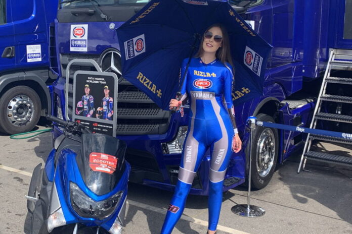 Pata Yamaha Grid Girls With Worldsbk At Donington Park On 6/7th July 2019