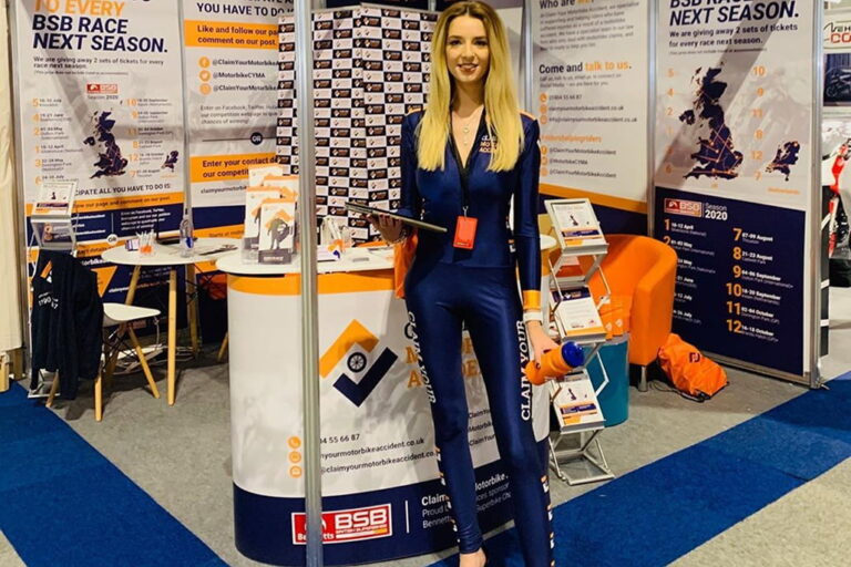 Promo Model at Motorcycle Live in Birmingham on 16/17th Nov 2019