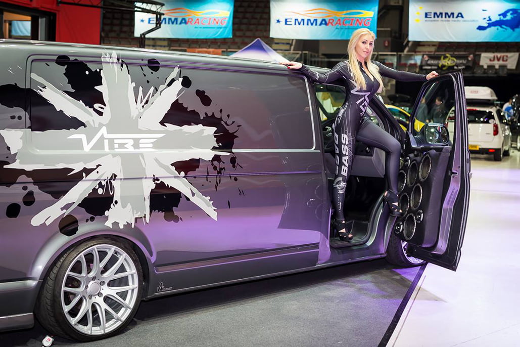 Promotional Model With Vibe Car Audio In Salzburg Austria At Emma Euro Finals 2015 02