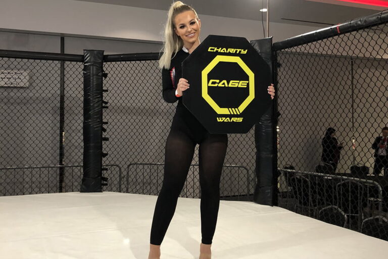 Ring Girls with Charity Cage Wars in Manchester on 23rd November 2019