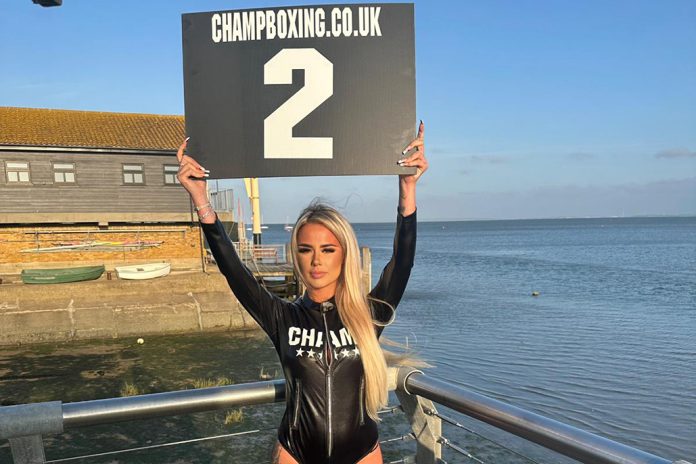 Ring Girls With Iba Boxing In Leigh-on-sea, Essex On 26th May 2023