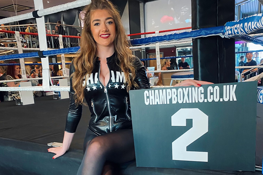 Ring Girls With Iba Boxing In Leigh-on-sea, Essex On 26th May 2023