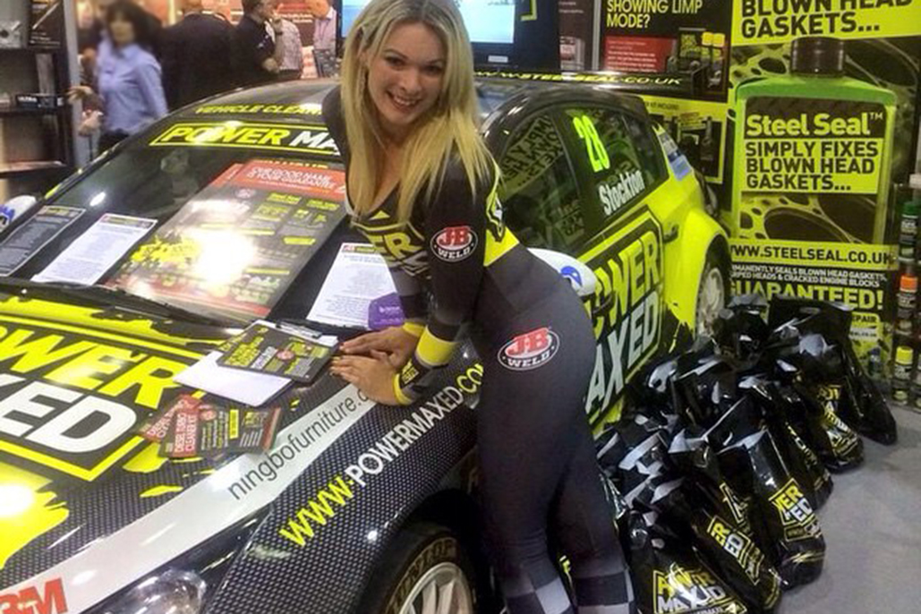 Grid Girl with Power Maxed at Group Auto Show 2014 in Harrogate on 3rd October 2014