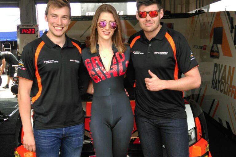 Grid Girl With Will Moore Racing At Oulton Park For British Gt On 30th May 2016