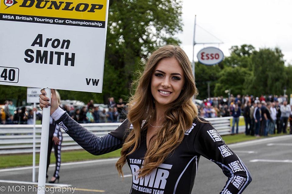 Grid Girls With Bmr Btcc At Oulton Park Btcc On 7th June 2015