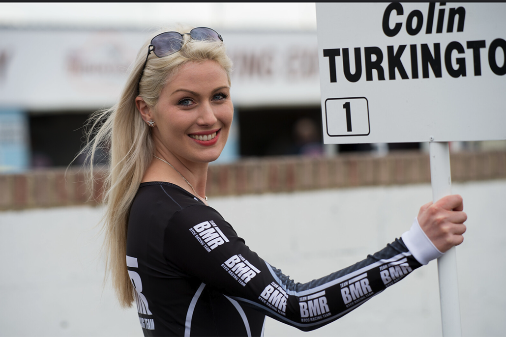 Grid Girls With Bmr Btcc At Thruxton Btcc On 10th May 2015