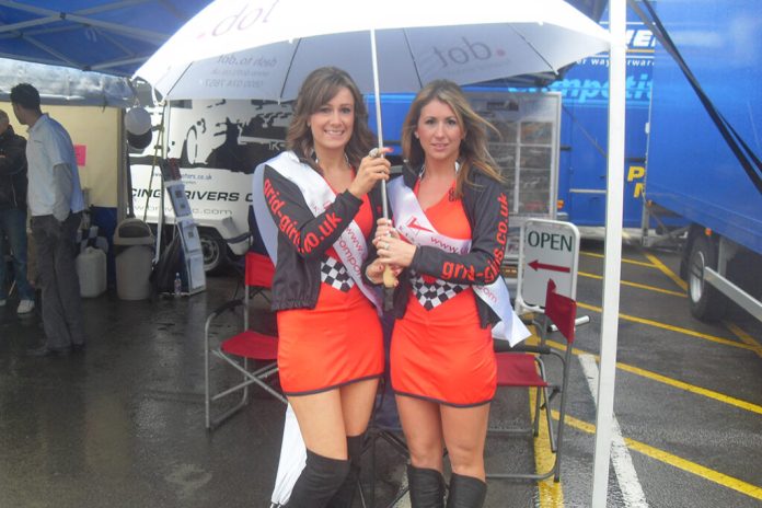 Grid Girls With Classic Touring Car Racing At Silverstone On 9th May 2010