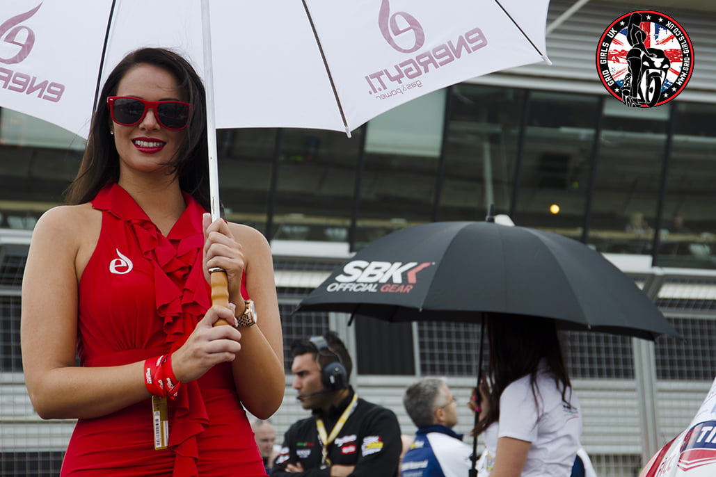 Grid Girls With Ducati Alstare At World Superbikes In Silverstone On August 2013