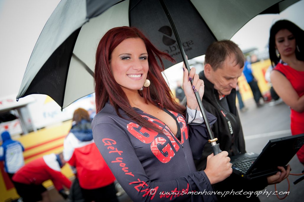 Grid Girls With Hudson Kennaugh At Thruxton British Superbikes On 30th May 2011