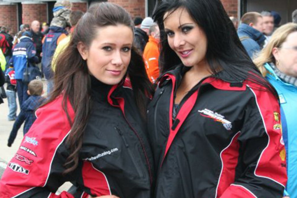 Grid Girls With Magic Bullet At Brands Hatch British Superbikes In 5th April 2010