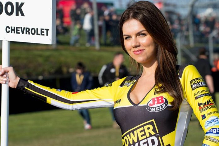 Grid Girls With Power Maxed Btcc At Brands Hatch Btcc On 5th April 2015