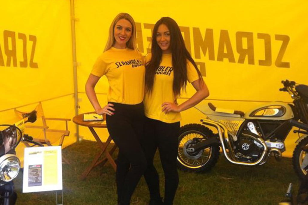 Promo Models With Ducati Manchester At The 2015 Cholmondeley Pageant Of Power