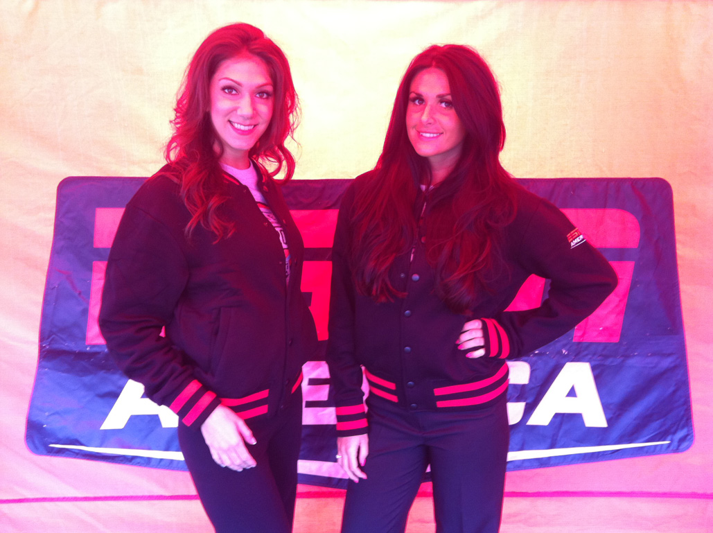 Promotional Models With Espn Uk At Their Baseball Promo In Manchester On 24th September 2011