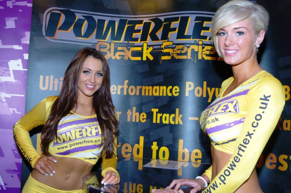 Promotional Models With Powerflex At Autosport International 2014 In Birmingham Nec