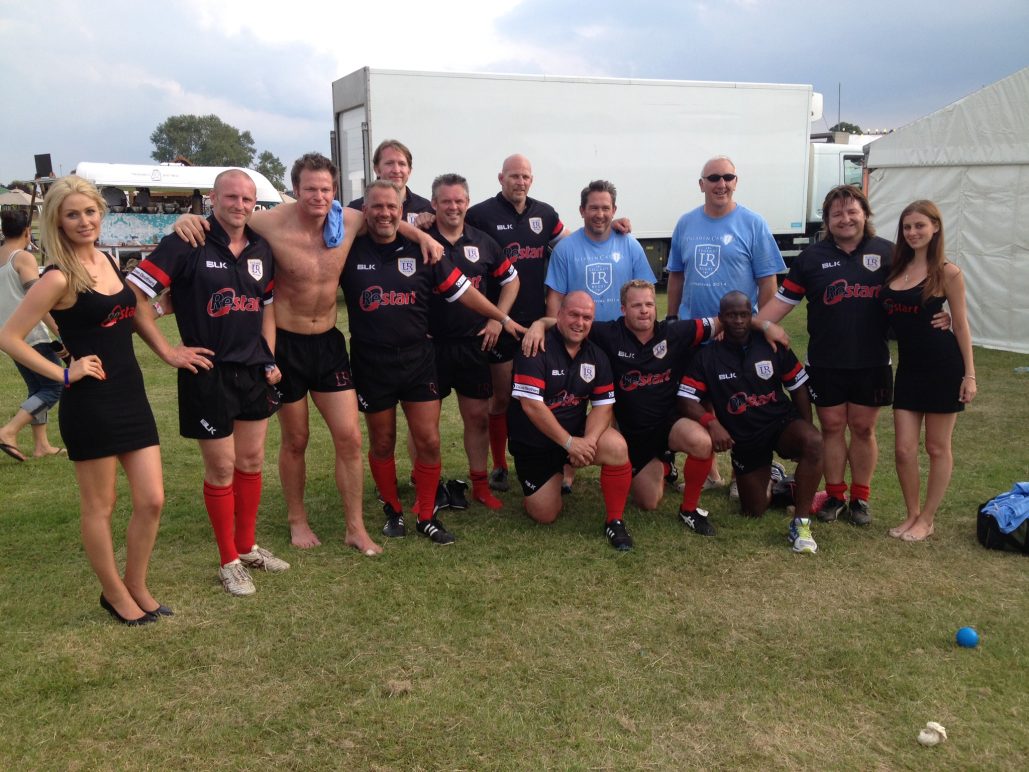 Promotional Models With Restart Energy At Rugby Legends In July 2014