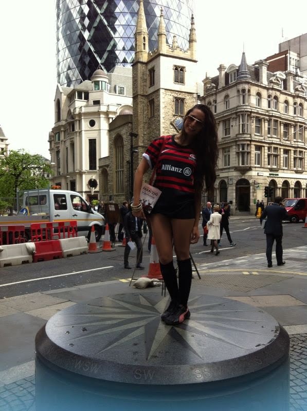 Promotional Models With Saracens At Their Rugby Promo In London On 24th April 2014