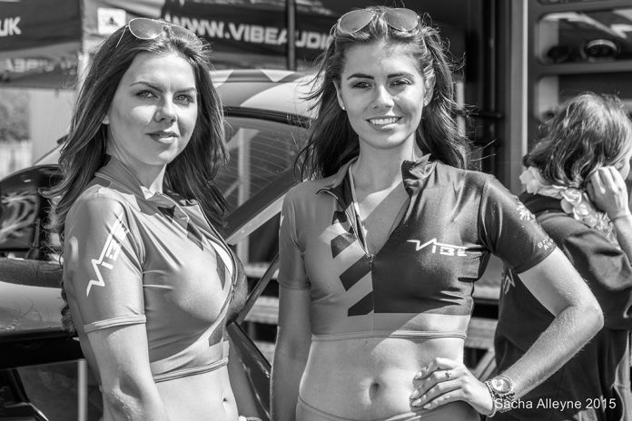 Promotional Models With Vibe Car Audio At Trax On 19th July 2015