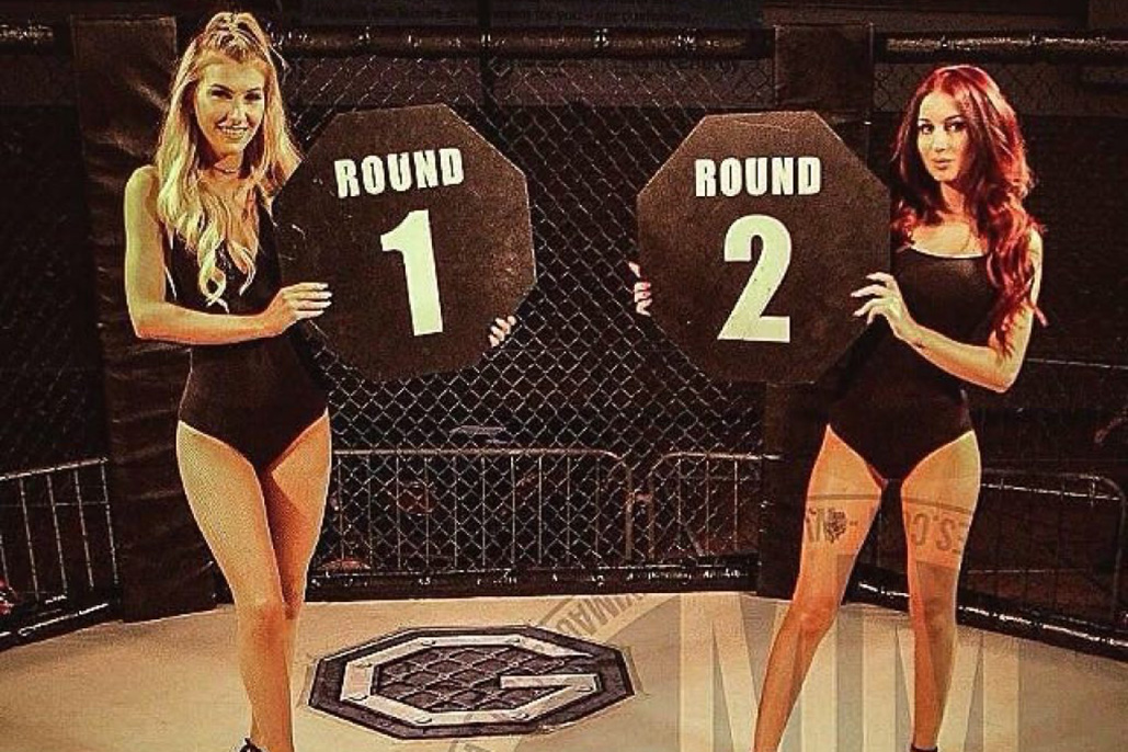 Ring Girls with Apocalypse Fight Series at their MMA Pro Fight in Bognor on 29th October 2016