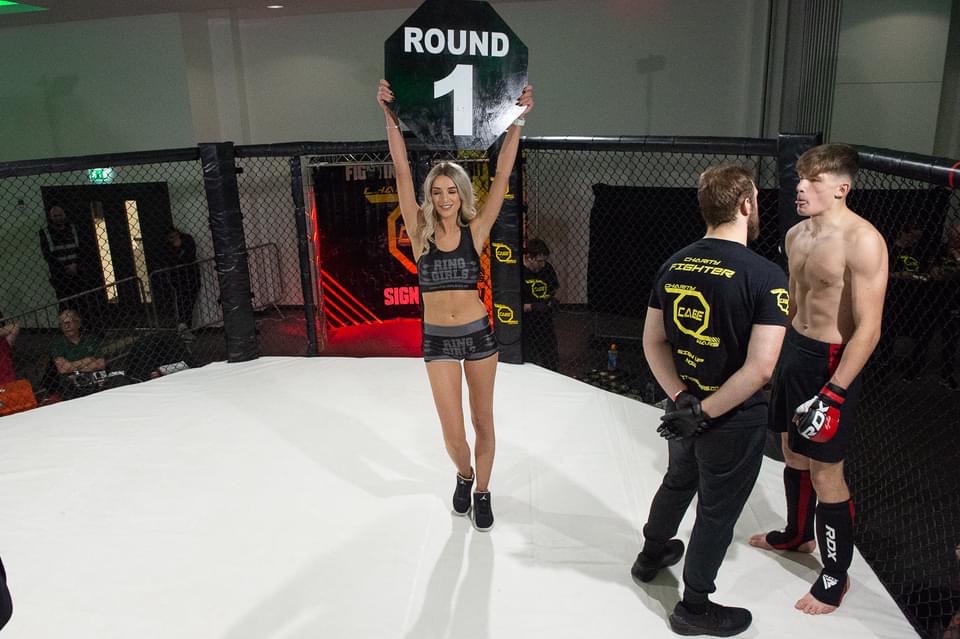 Ring Girls With Charity Cage Wars In Manchester On 20th November 2021