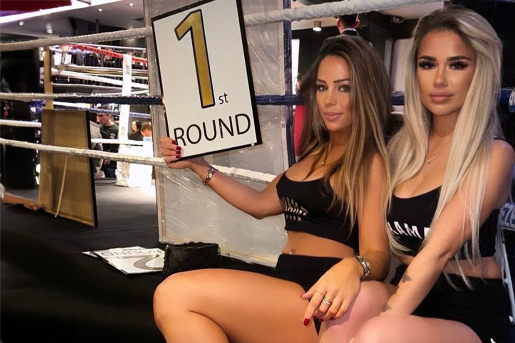 Ring Girls With Iba Boxing In Leigh-on-sea, Essex On 24th Nov 2023