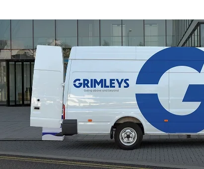 Grimleys van transparent top