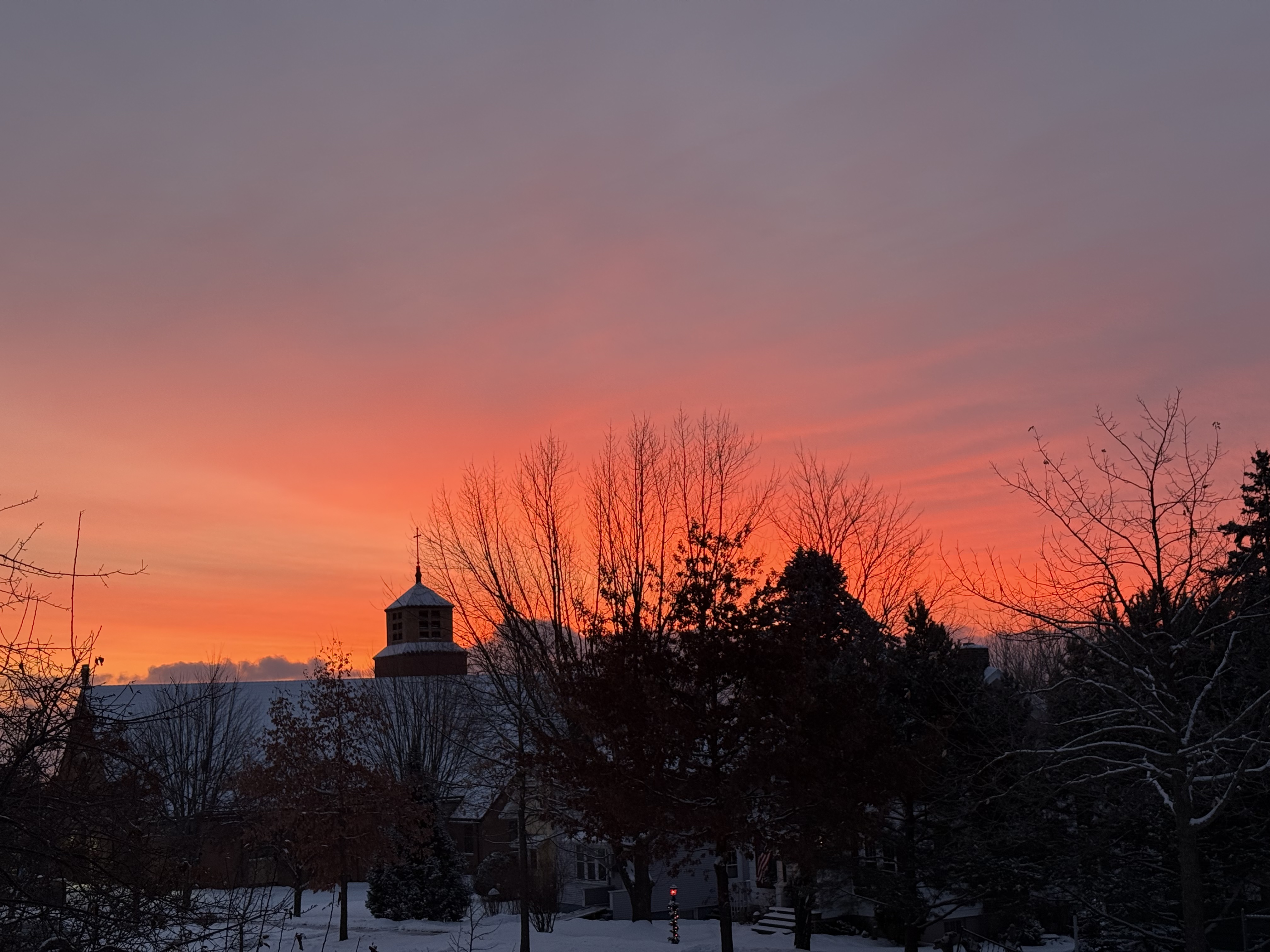 Sunrise over Lake Superior before the storm.
