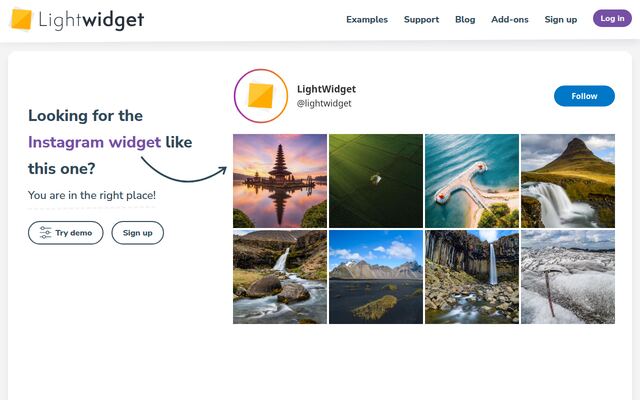 LightWidgetの公式ページ