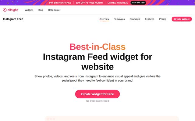 Elfsight Instagram Feedの公式ページ