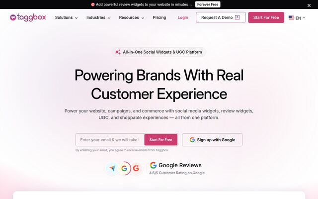 Taggboxの公式ページ
