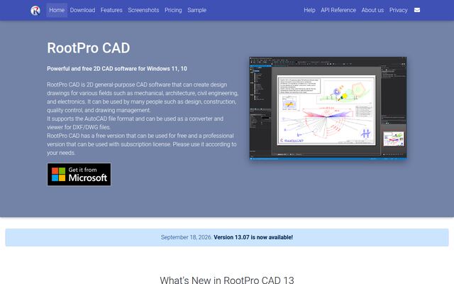 RootPro CADの公式ページ