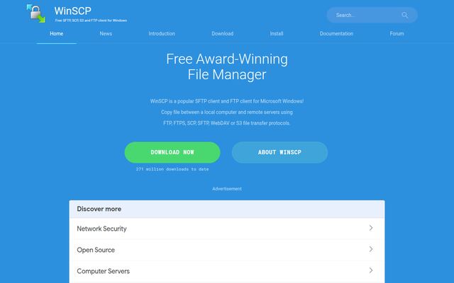 WinSCPの公式ページ