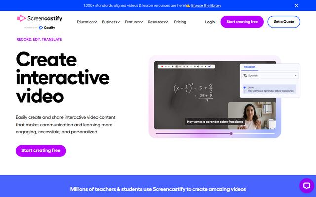 Screencastifyの公式ページ