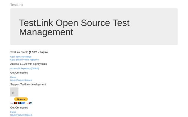 TestLinkの公式ページ