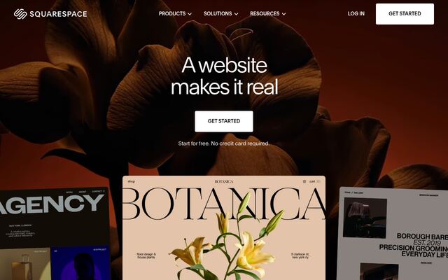Squarespaceの公式ページ