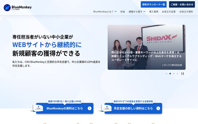 BlueMonkeyの公式ページ