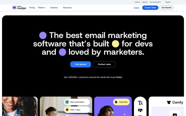 Mailjetの公式ページ