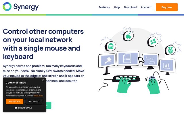 Synergyの公式ページ