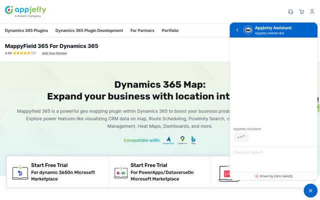 MappyField 365 For Dynamics CRMの公式ページ