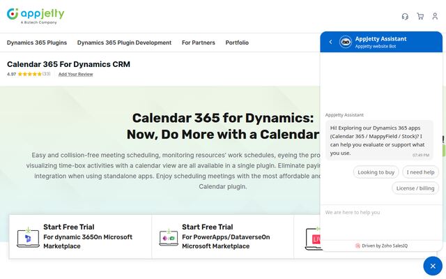 Calendar 365 For Dynamics CRMの公式ページ