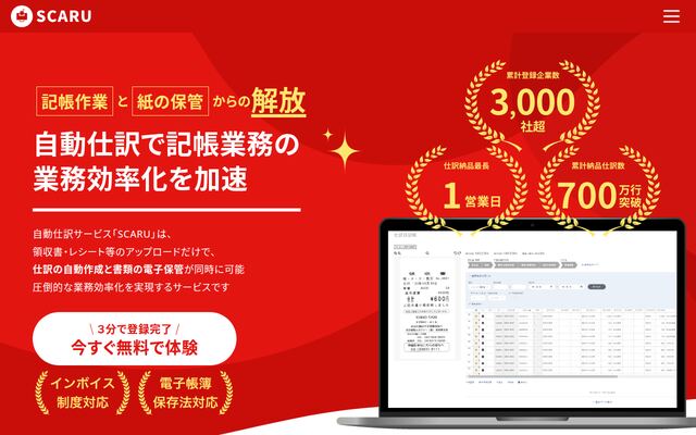 SCARUの公式ページ