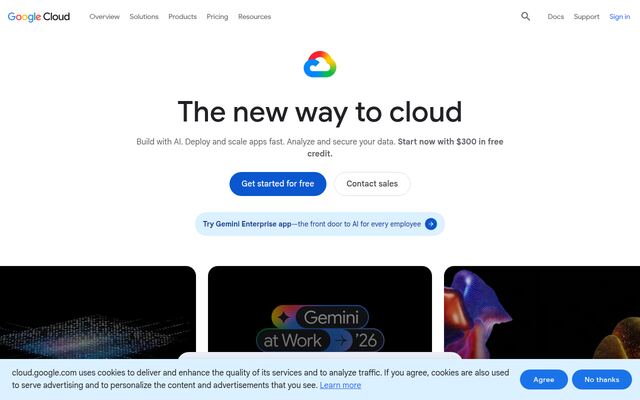 Google Cloud（旧 Google Cloud Platform）の公式ページ