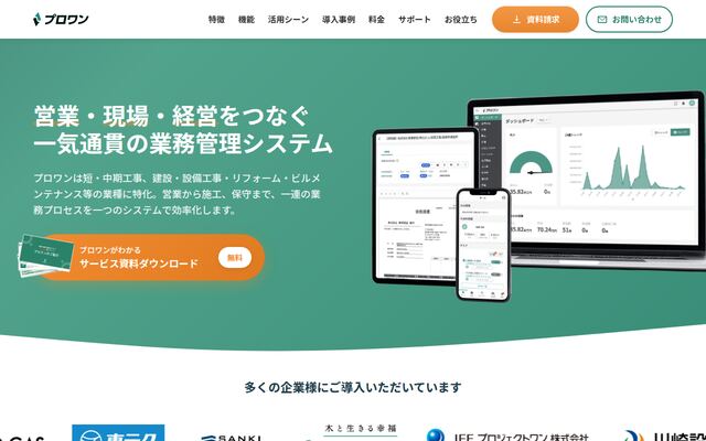 プロワンの公式ページ