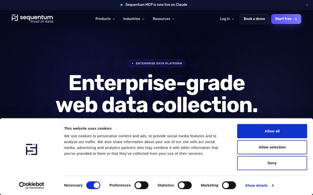 Sequentum Enterpriseの公式ページ