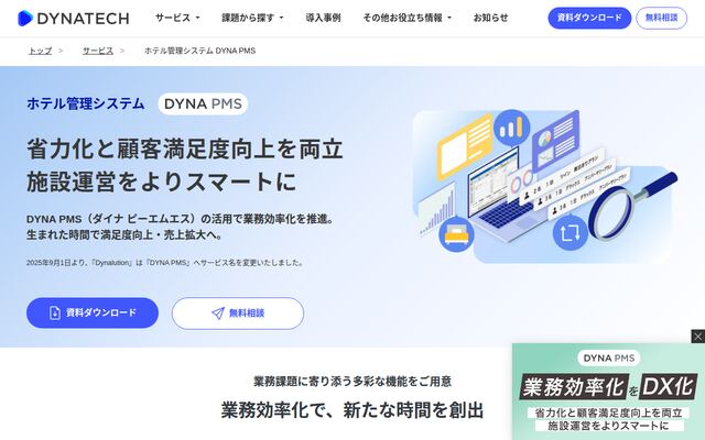 Dynalutionの公式ページ