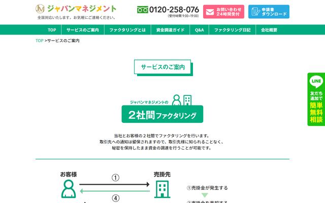 ファクタリングの公式ページ