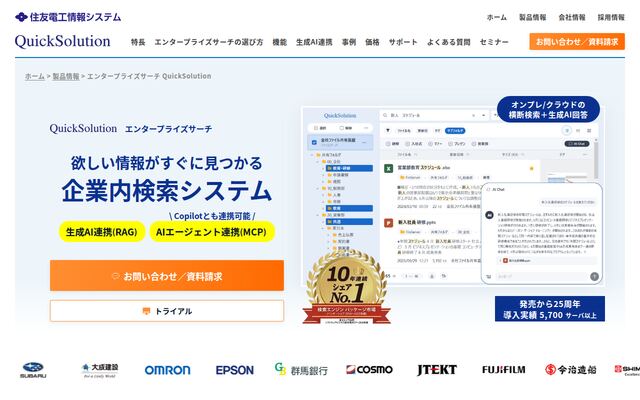 QuickSolutionの公式ページ