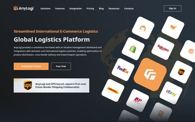 AnyLogiの公式ページ